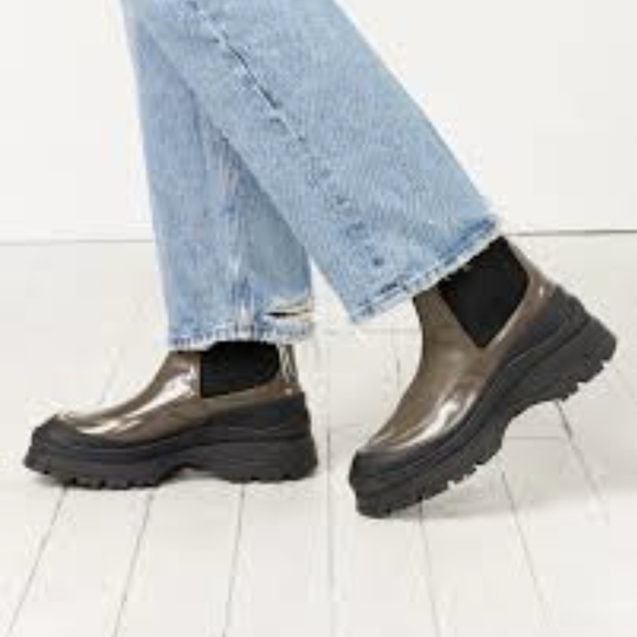 RachelComeyBarla Black and Brown Ankle CombatBoots Sz 36